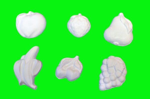 BC253 - SET 6 FRUCTE măr, pară, strugure, cireșe, căpșună și banane