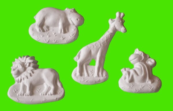 BC279 - SET FIGURINE IPSOS ANIMALE HIPOPOTAM, GIRAFA, LEU SI MAIMUTA