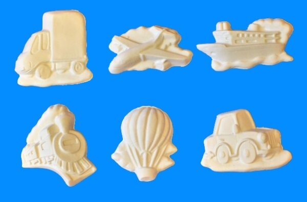 BC283 -SET 6 MIJLOACE DE TRANSPORT MASINA, TREN, AVION, VAPOR, BALON, CAMION