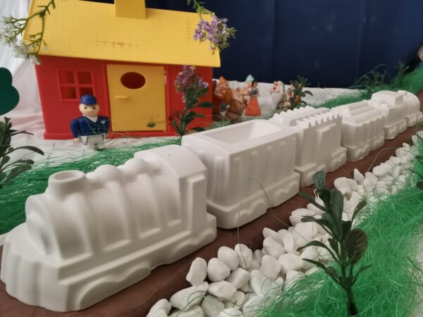 BC411 - TREN, LOCOMOTIVA CU 5 VAGOANE - imagine 11