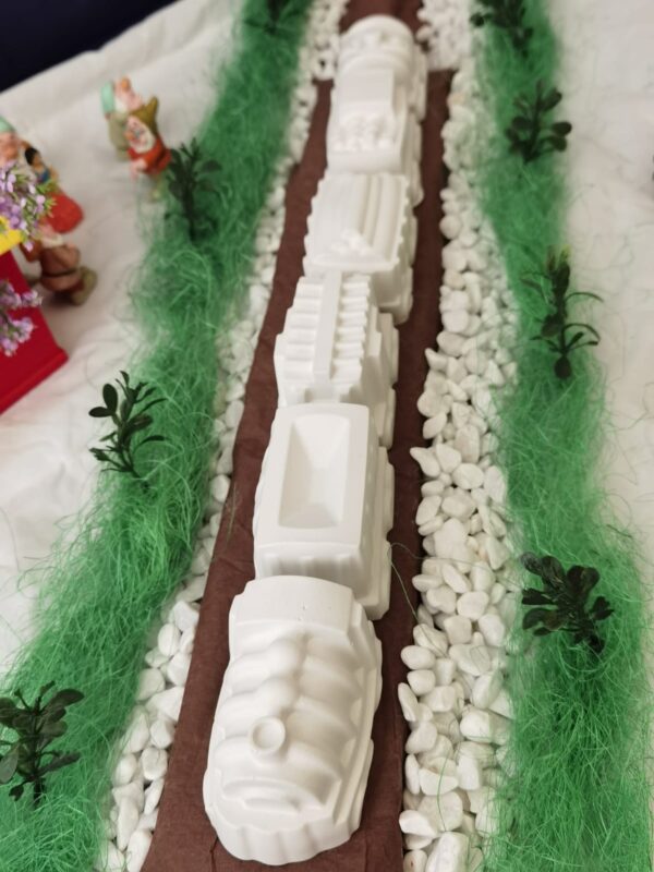 BC411 - TREN, LOCOMOTIVA CU 5 VAGOANE - imagine 14