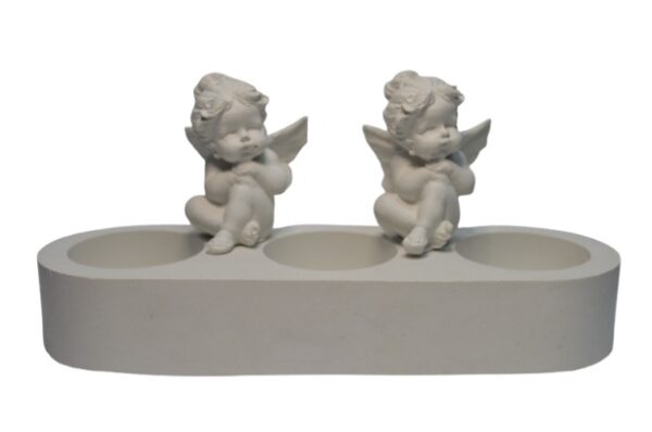 BC571 - SUPORT 3 LUMANARI CU FETITE INGERASI 3 D